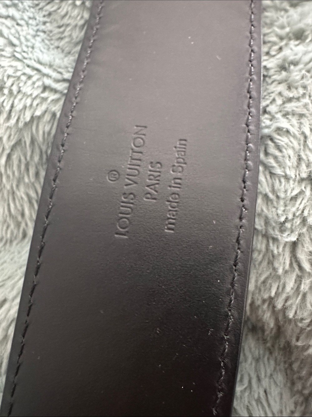 Louis Vuitton Black Damier Signature LV Buckle Men's Belt - Picture 7 of 14